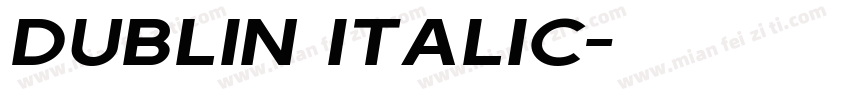 dublin italic字体转换